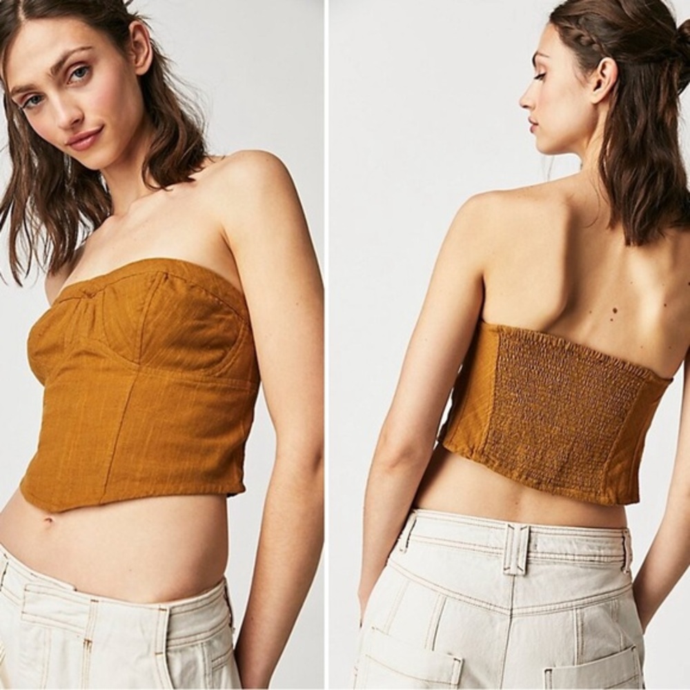 Free People Gingham Tube Top